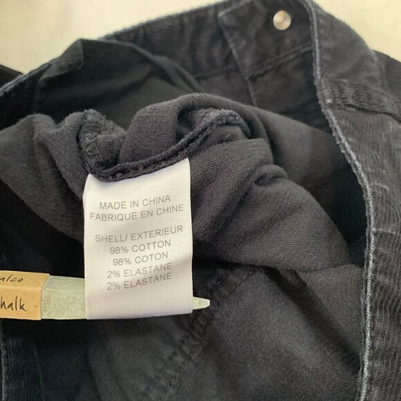 Helmut Lang black cotton stretch skinny corduroy casual career pants - Picture 6 of 10